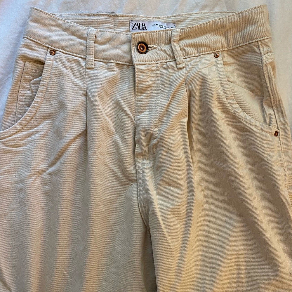 Zara Cream balloon pant Size 0